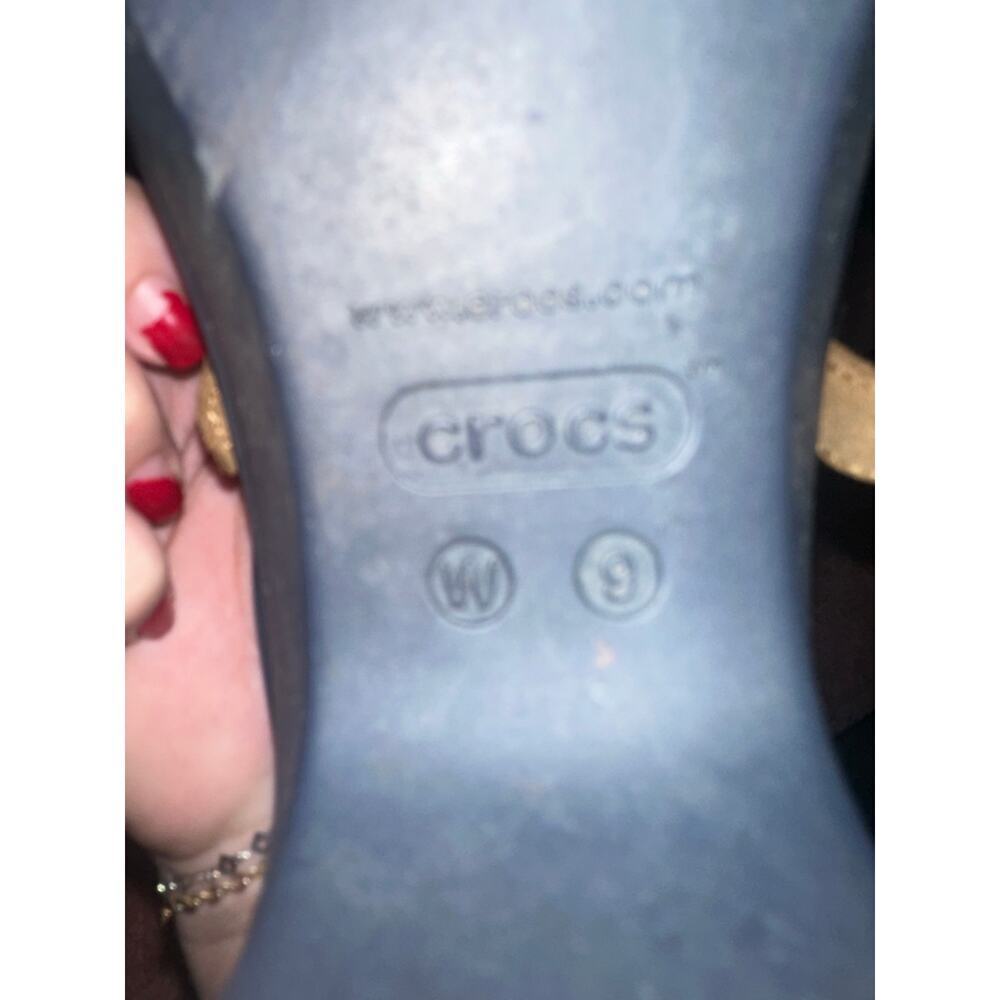 Crocs Navy Blue Clogs – Suede Strap – Slip-On Comfort Mules size 9W - Picture 5 of 5